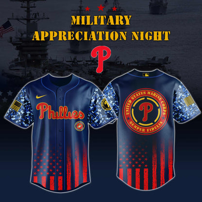 _Philadelphia Phillies MLB x Marine Corps Military Appreciation Night Jersey Editions Limited 2025 V3