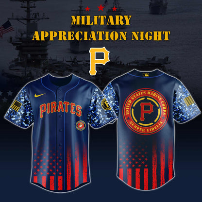 _Pittsburgh Pirates MLB x Marine Corps Military Appreciation Night Jersey Editions Limited 2025 V3