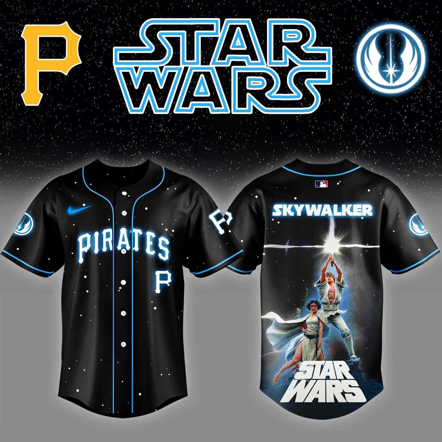 Pittsburgh Pirates x Stars Wars Luke Skywalker Game  Night Baseball Jersey Editions Limited v4