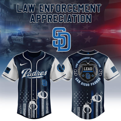 .  San Diego Padres MLB x Law Enforcement Appreciation Day Jersey Limited
