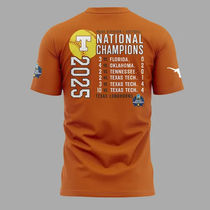 Special 2025 Softball National Champions Texas Softball Tshirt 6