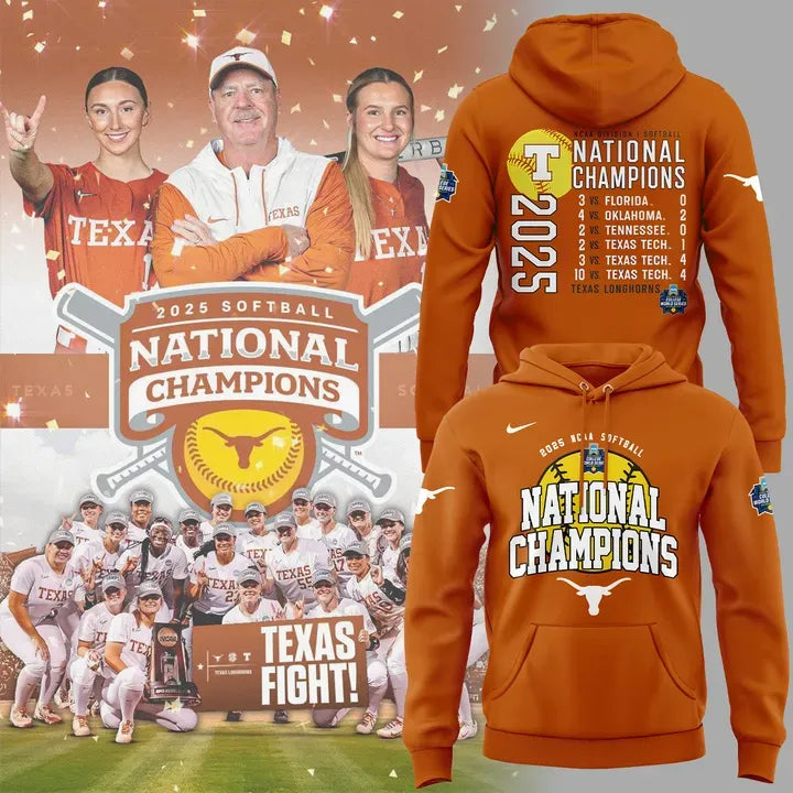 Special 2025 Softball National Champions Texas Softball Hoodie 3