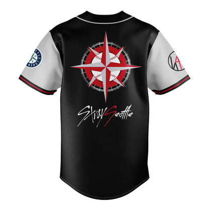 Seattle Mariners x Stray Kids 2025 Tour Hoodie Jersey