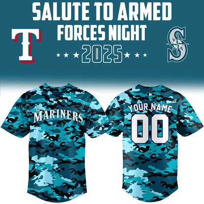 Seattle Mariners 2025 Salute to Armed Forces Night Baseball Jersey