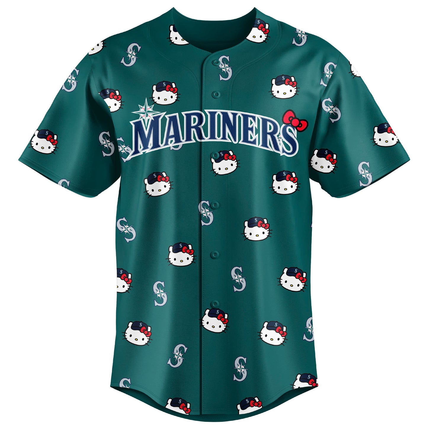 Seattle Mariners 2025 Hello Kitty Bucket Hat Night Combo Baseball Jersey + Bucket Hat