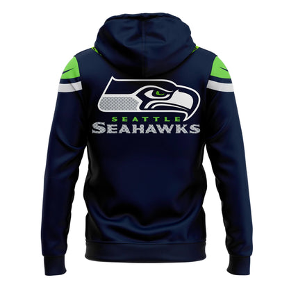 Seattle Seahawks 50 Seasons Patch 50th Annivesary Hoodie