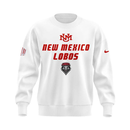 Special Edition New Mexico Lobos Wordmark Logo Uniform Sweat - White