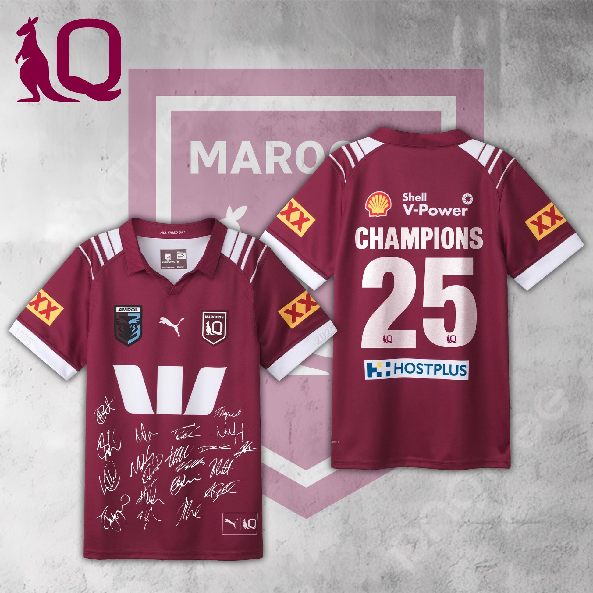 Queensland Maroons 2025 State Of Origin Champions Limited Jersey