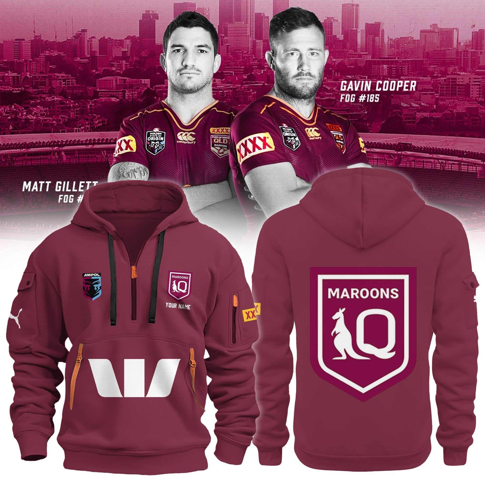 Queensland Maroons Limited Custom New Hoodie