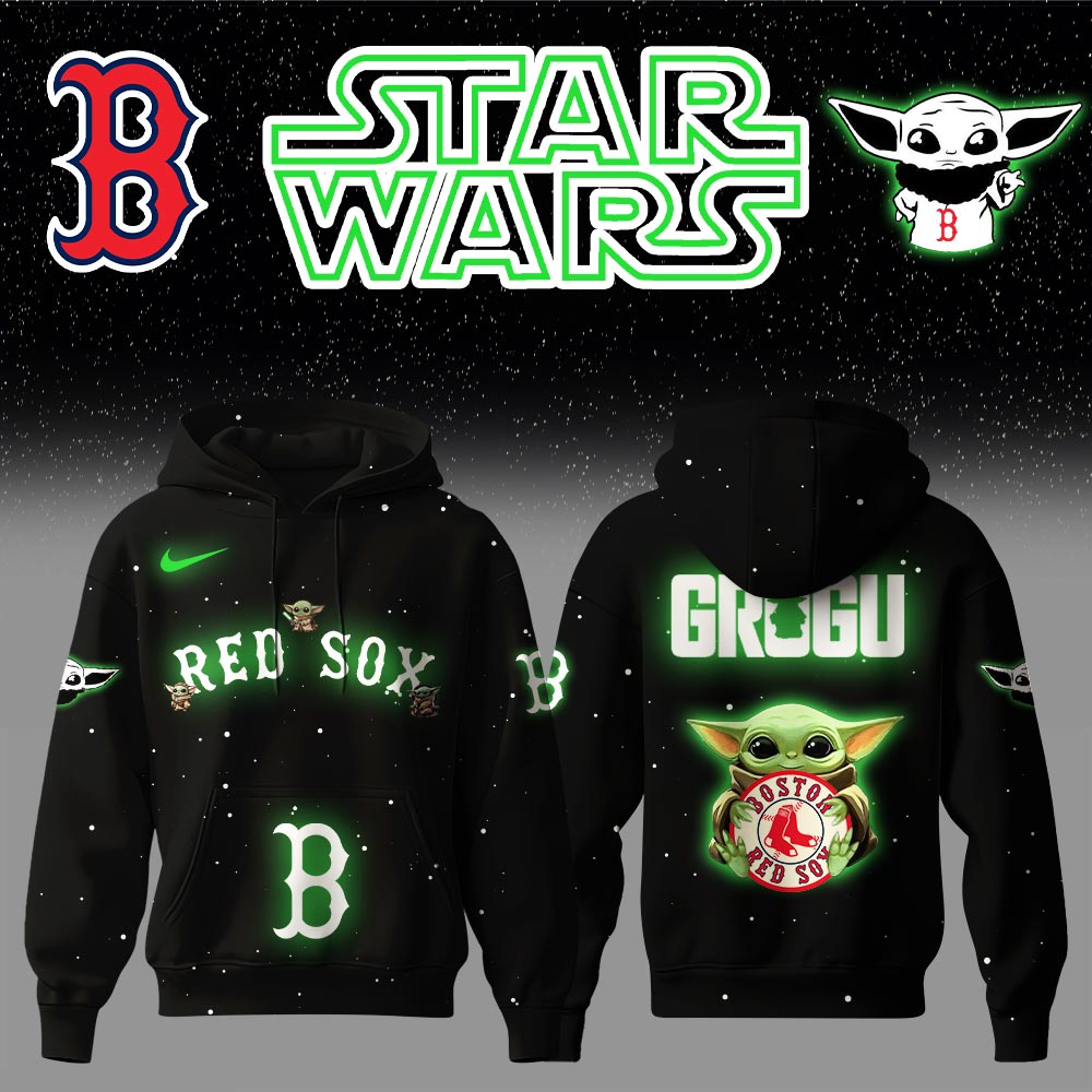 .Boston Red Sox x Stars Wars Baby Yoda Game Night Hoodie Editions Limited