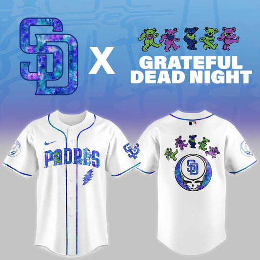 .San Diego Padres 2025 Grateful Dead Night Limited Jersey