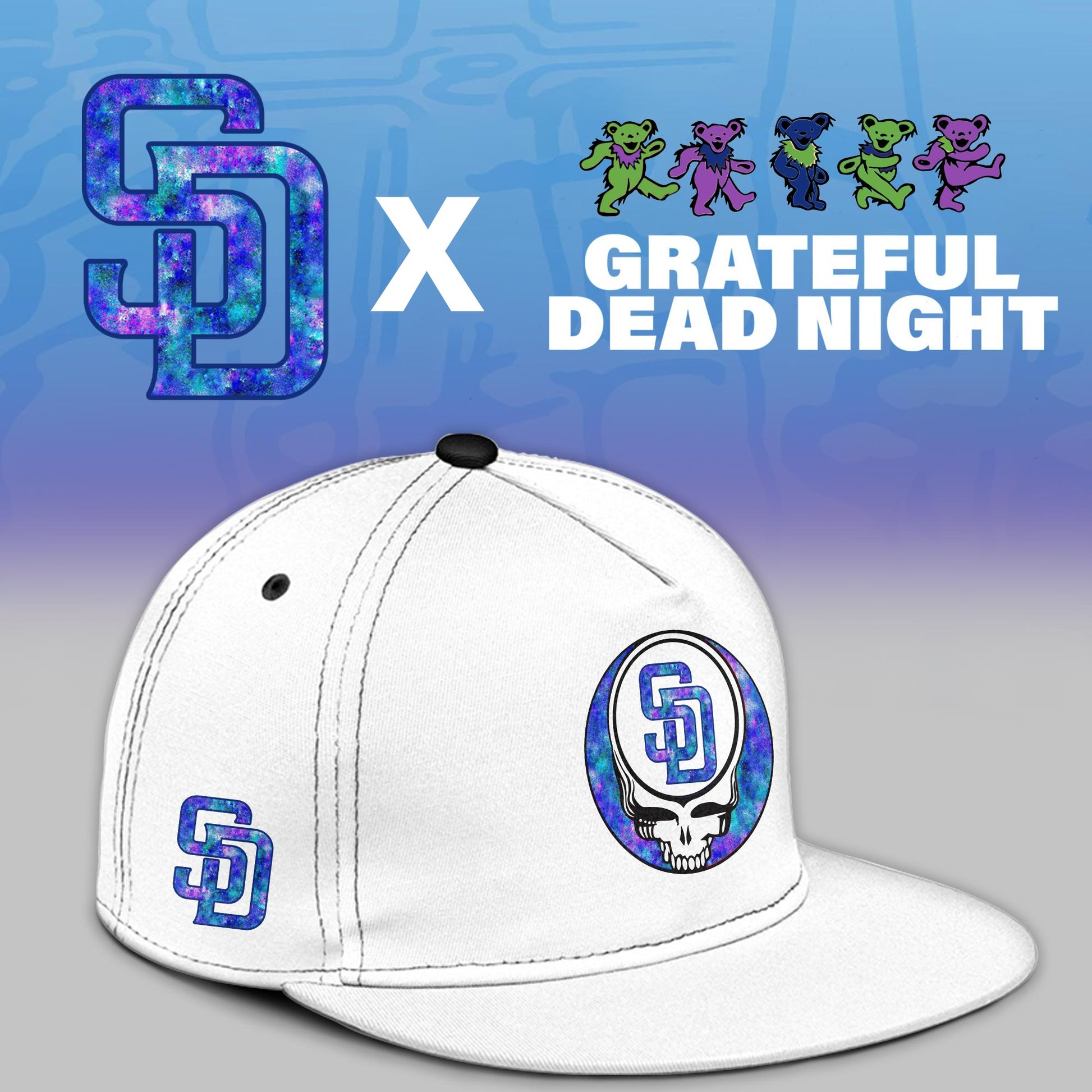.San Diego Padres 2025 Grateful Dead Night Limited Jersey