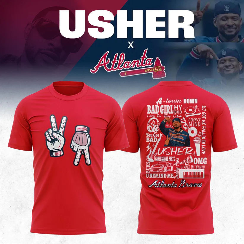 Atlanta Braves Usher 2025 MLB All-Star Game T-Shirt