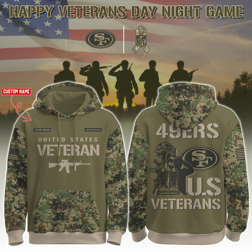 San Francisco 49ers - Veteran Day 2025 Hoodie Limited Edions