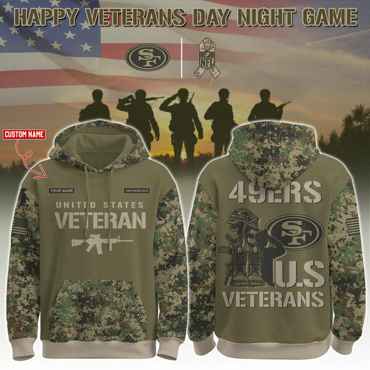 San Francisco 49ers - Veteran Day 2025 Hoodie Limited Edions