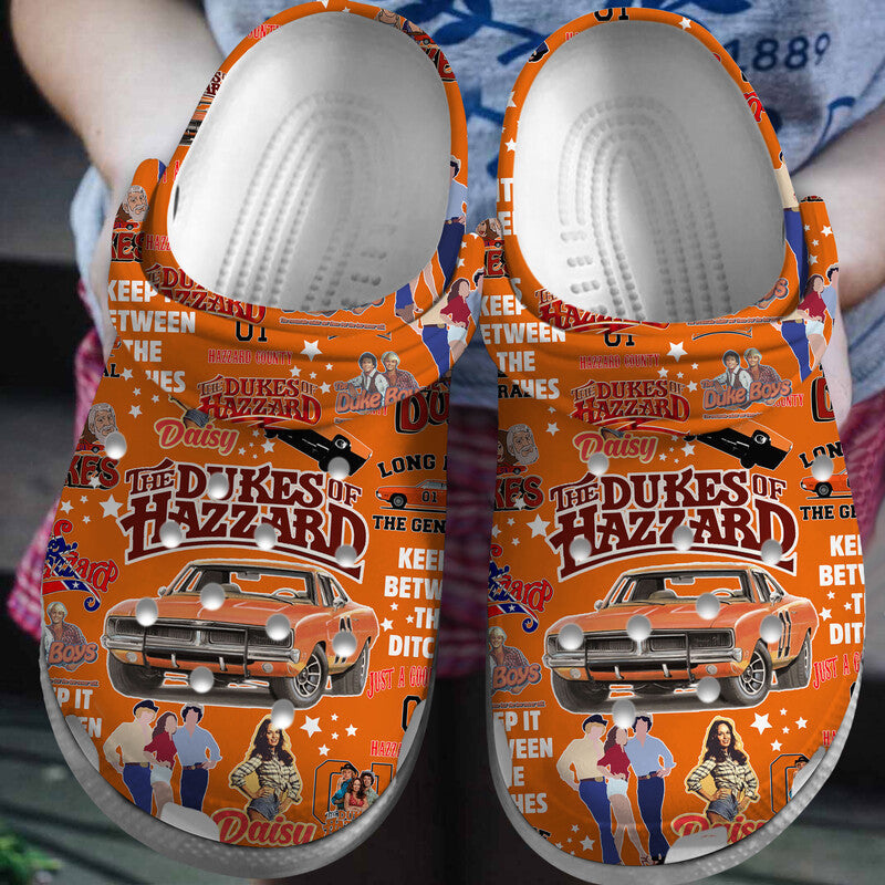 The Dukes of Hazzard Crocs Crocband Clogs Shoes Comfortable For Men Women