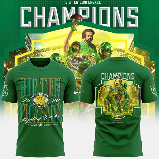 Oregon Ducks 2024 Big Ten Football Conference Champions Locker Room Special Premium Limited T-Shirt