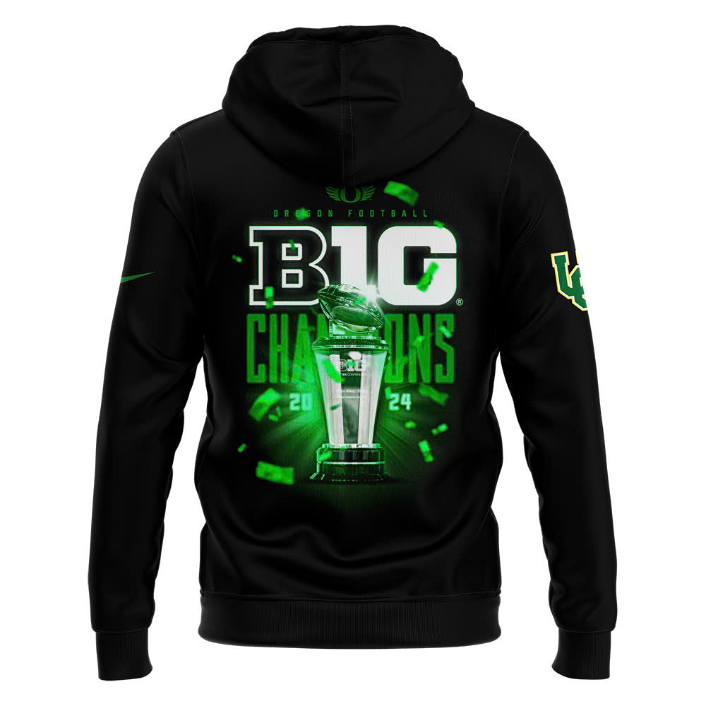 Oregon Ducks 2024 Big Ten Football Conference Champions Locker Room Premium Limited Hoodie