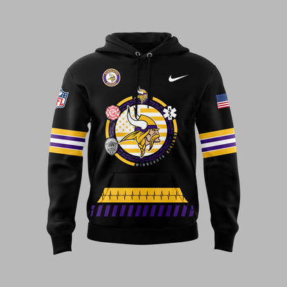 Premium Minnesota Vikings Merch - Minnesota Vikings Football 2025 National First Responders Law Enforcement Appreciation Day Premium Limited Pullover Hoodie - Gear Up For Game Day