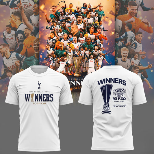 Special New Tottenham Hotspur Europa League 2025 Winners White T-Shirt