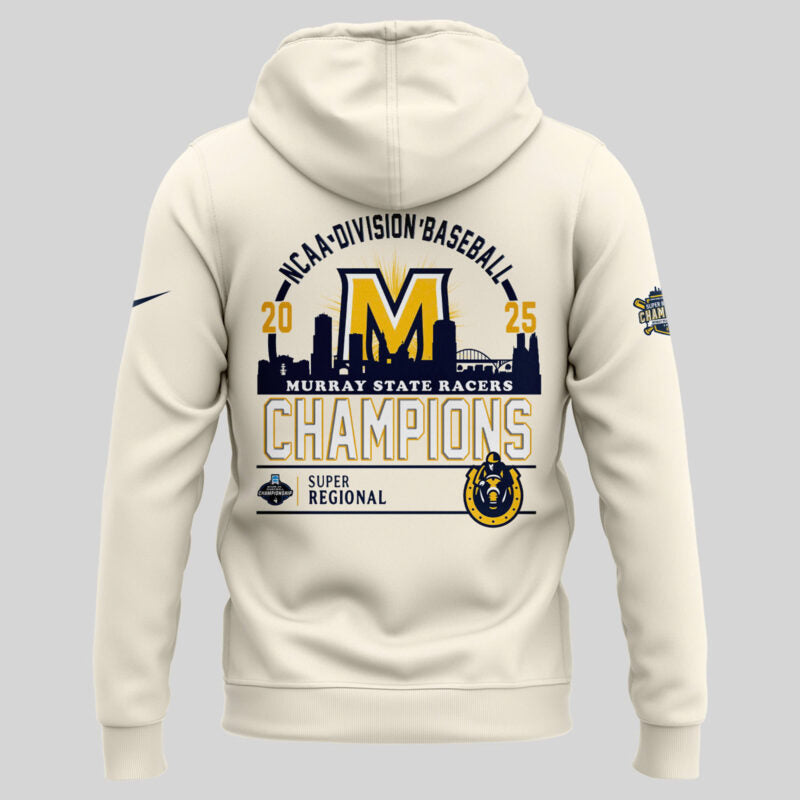 Special 2025 Super Regional Champions Murray State Baseball Zip Hoodie