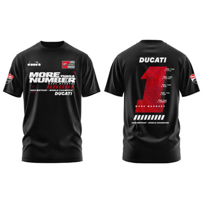 “MORE THAN A NUMBER” Marc Marquez World Champion 2025 Black Combo Tshirt | Jogger | Cap