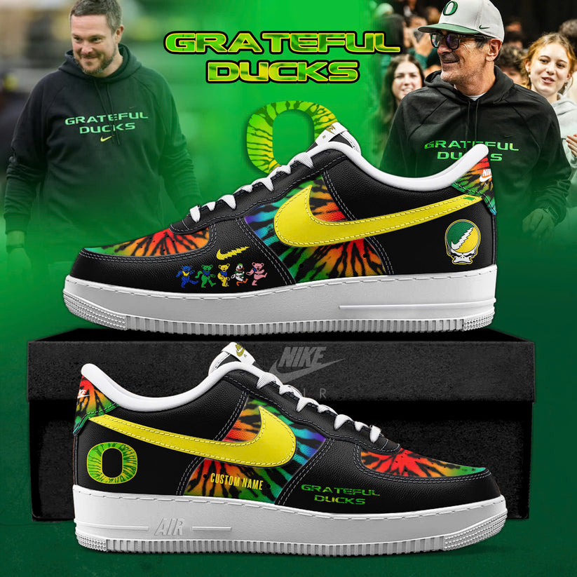 Oregon Ducks x Grateful Dead Special Edition AF1 Sneakers