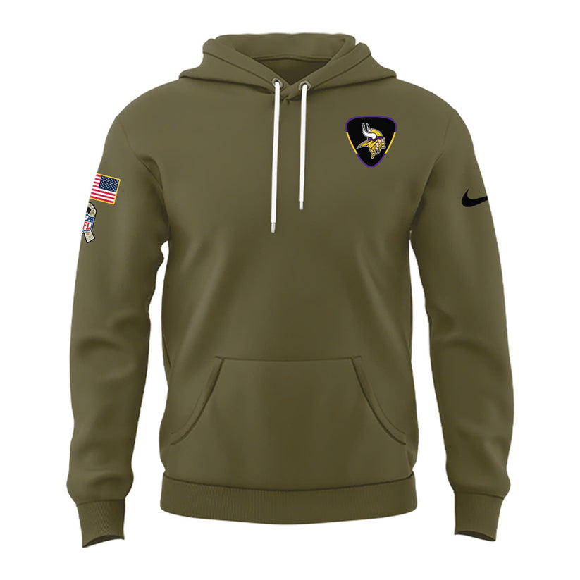 Special 2025 Salute To Service Minnesota Vikings Combo Hoodie