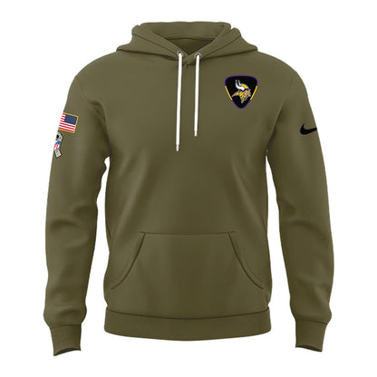 Special 2025 Salute To Service Minnesota Vikings Combo Hoodie