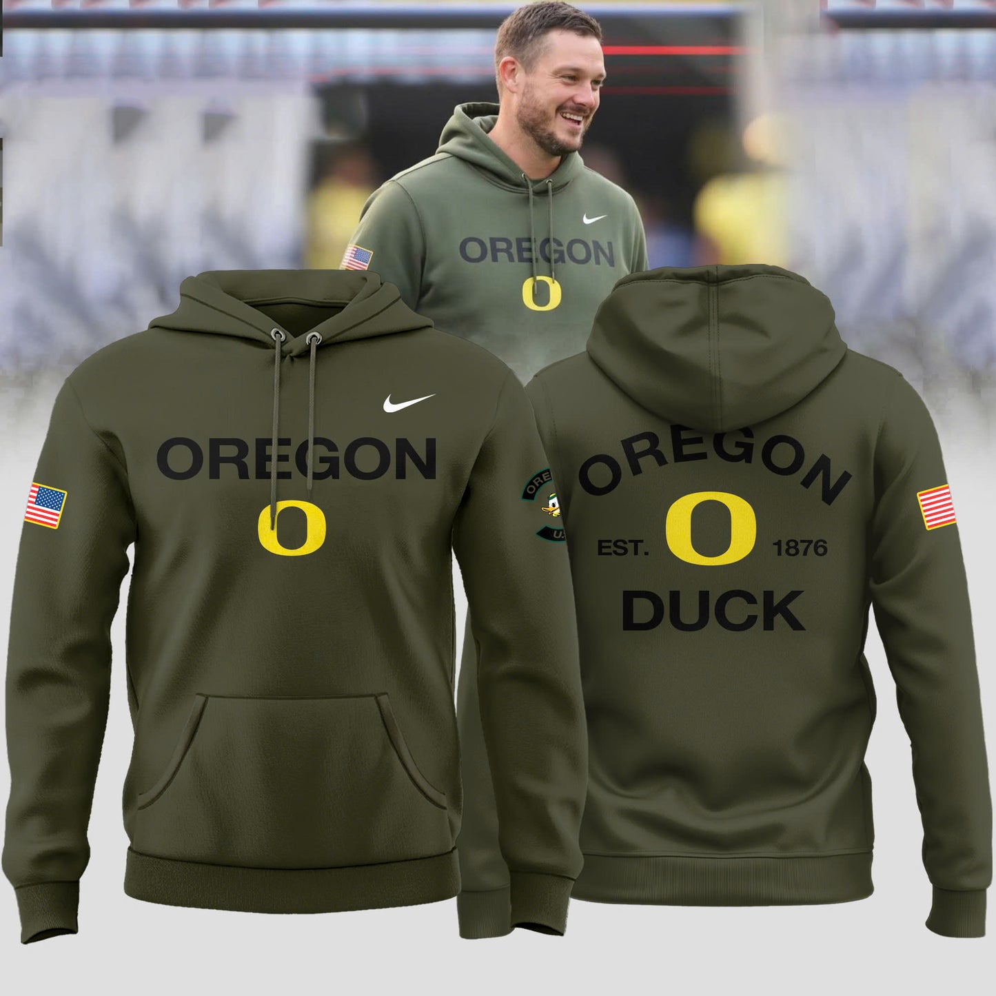 Oregon Ducks Military Appreciation 2025 Special Hoodie
